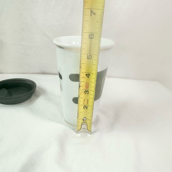 Rosanna 12 Fl Oz White CAT MOM Ceramic Travel Commuter Cup With Lid & Stopper - Picture 13 of 13